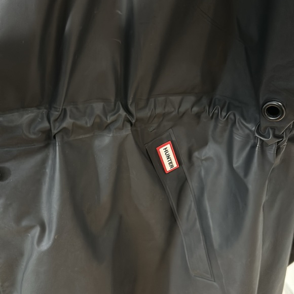 Women's Hunter Waterproof Vinyl Smock Jacket Black - Picture 7 of 7